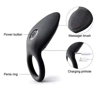 Pene Men's Vibrator Ring 2 In 1 Adults Only For A Man Delay Ejaculation Pussy Cage Adult Goods Masturbation Automatic Women