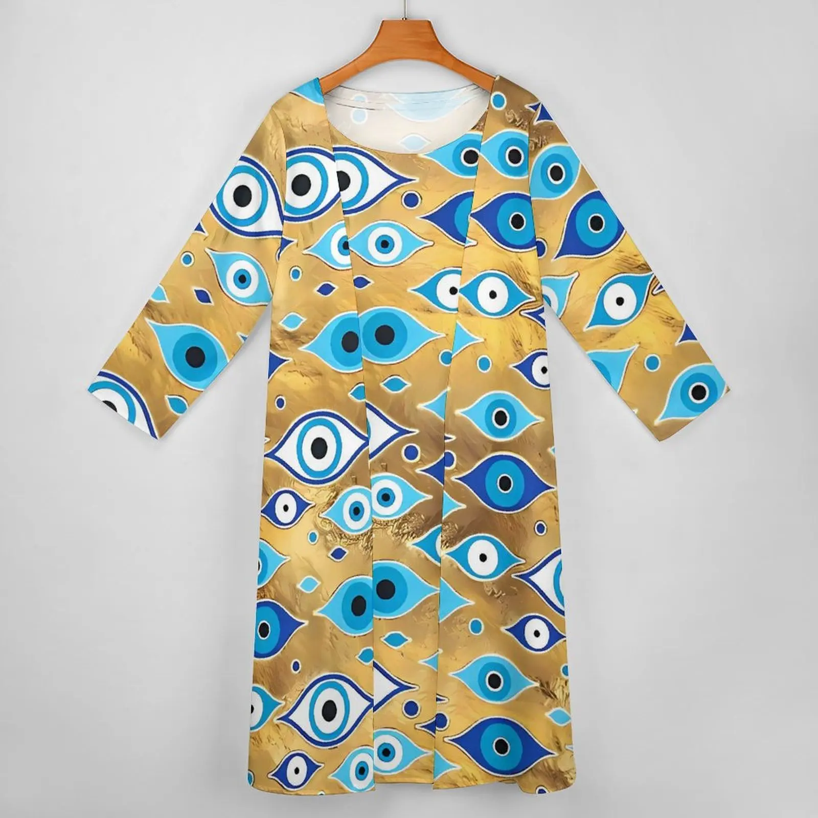 Greek Mati Mataki Dress Matiasma Evil Eye Party Maxi Dress Fashion Bohemia Long Dresses Woman Two-Piece Print Oversized Vestidos