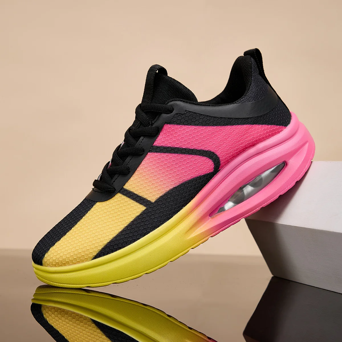 

Женские кроссовки с плоской амортизацией, удобные унисекс, спортивные кроссовки для бега с сеткой, дышащие тренировочные теннисные кроссовки, размер 36-42