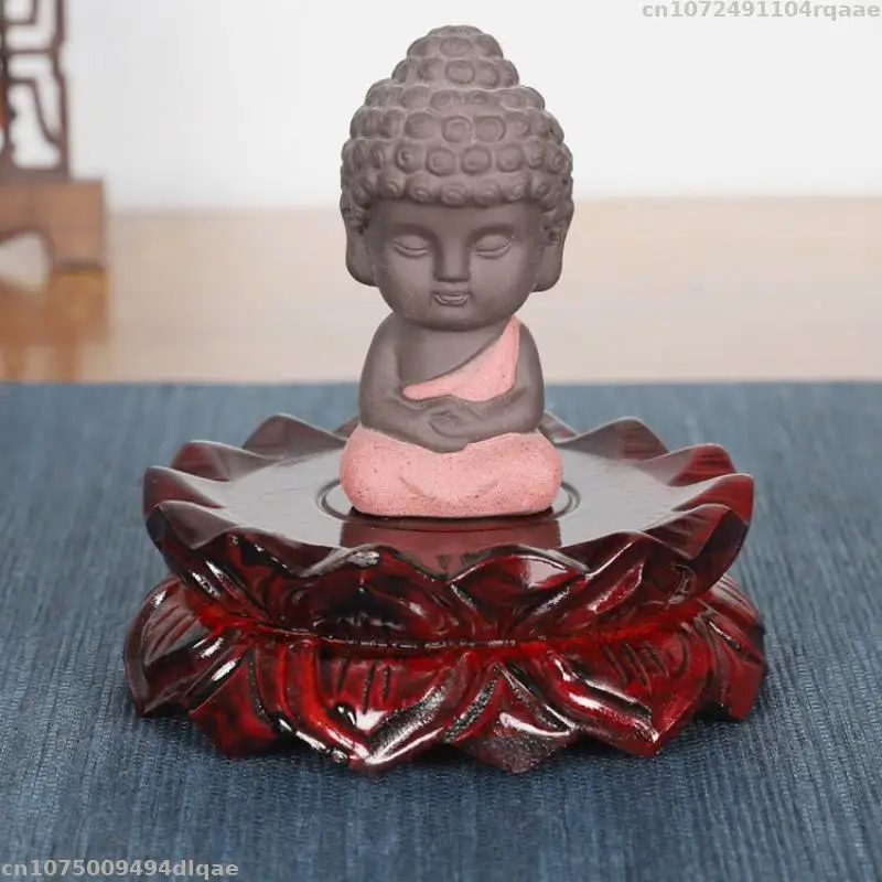 Wooden Root Carving Lotus Display Stand Miniature Model Tea Set Sculpture Craft Decoration Stand Home Attic Bonsai Base
