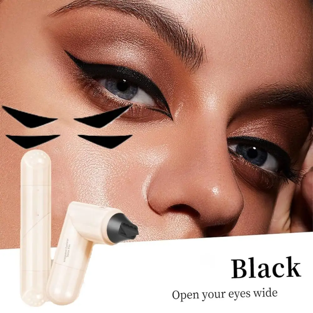 Novo carimbo de delineador à prova d'água, secagem rápida, cor preta, delineador, fácil de usar, caneta rotativa