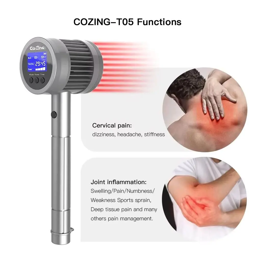 

High-Power 808nm 650nm Cold Laser Device Class 4 Diode Laser for Joint Pain, Muscle Recovery & Rehabilitation
