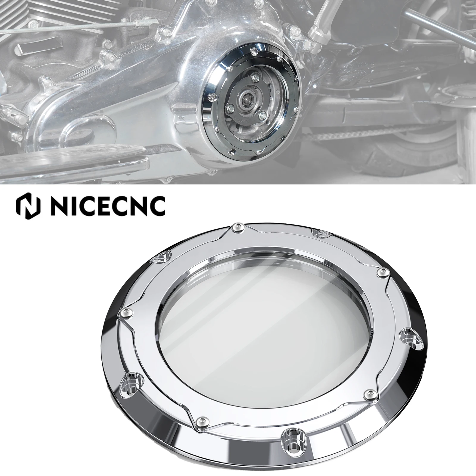 

For Harley Street Glide FLHX 2016-2024 Derby Clutch Cover Road King FLHR 2016-2022 Road Glide FLTRX 2016-24 Ultra Limited FLHTK