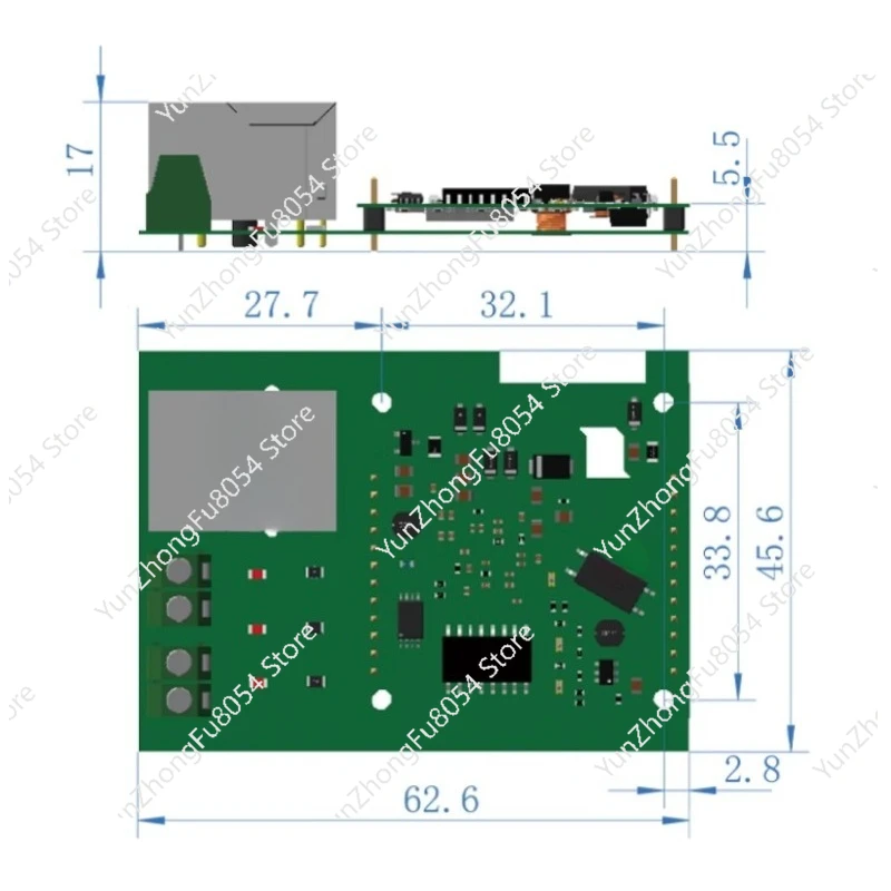 

Power Carrier 100M Ethernet Communication Module Power Line Communication, Video Transmission, Underwater Robot