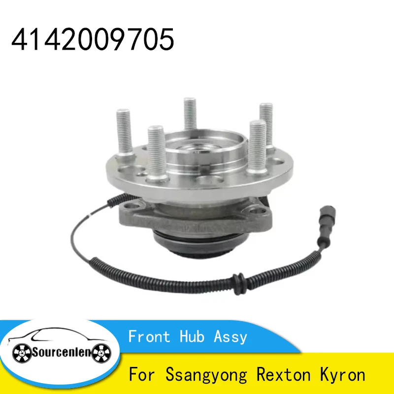 

OEM 4142009705 Brand New Front Hub Assy With Wheel Speed Sensor Round Plug For Ssangyong Rexton Kyron