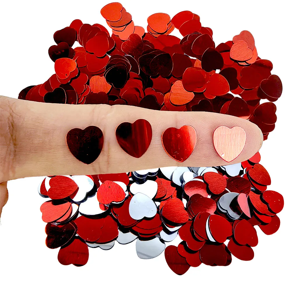 30g Valentine's Day Confetti Wedding Party Red Love Heart Confetti Table Decor Glitter Confetti for Valentine's Day Party Decor