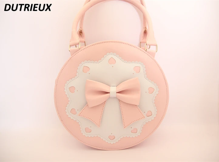 

Lolita Bags Bow Sweet Cute Japanese Style Soft Girl Handbag Fashion Women's Handbags Elegant Bag 2024 New Spring Autumn