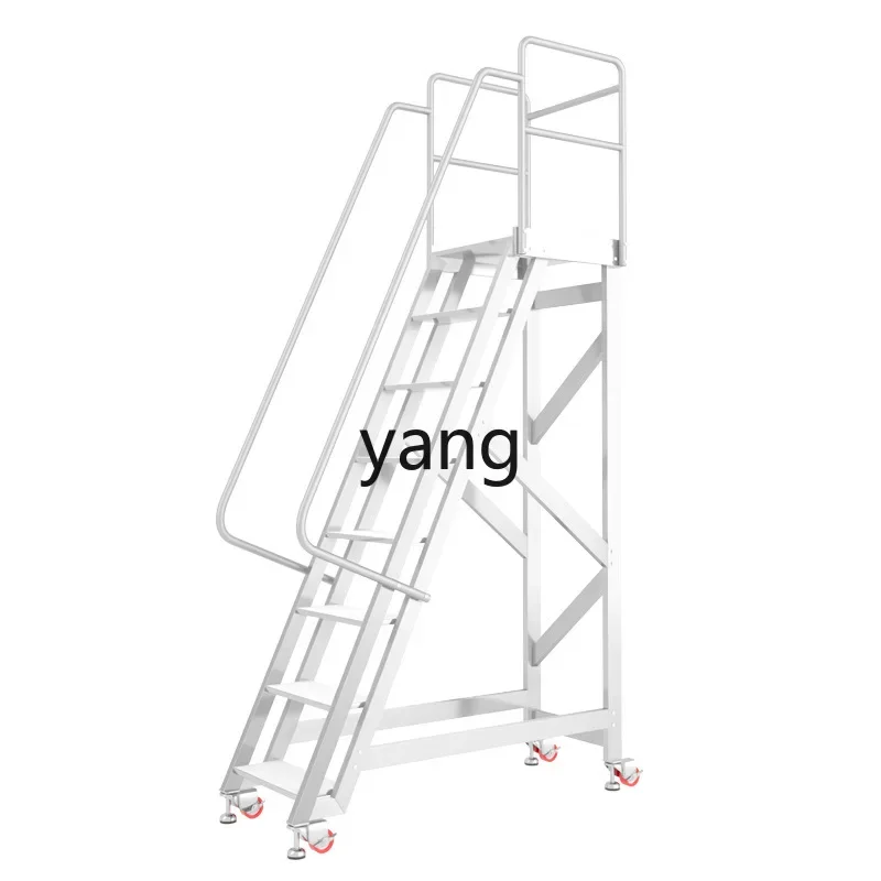 

Ltt aluminum alloy welding platform ladder multi-functional movable climbing workshop pick-up stool