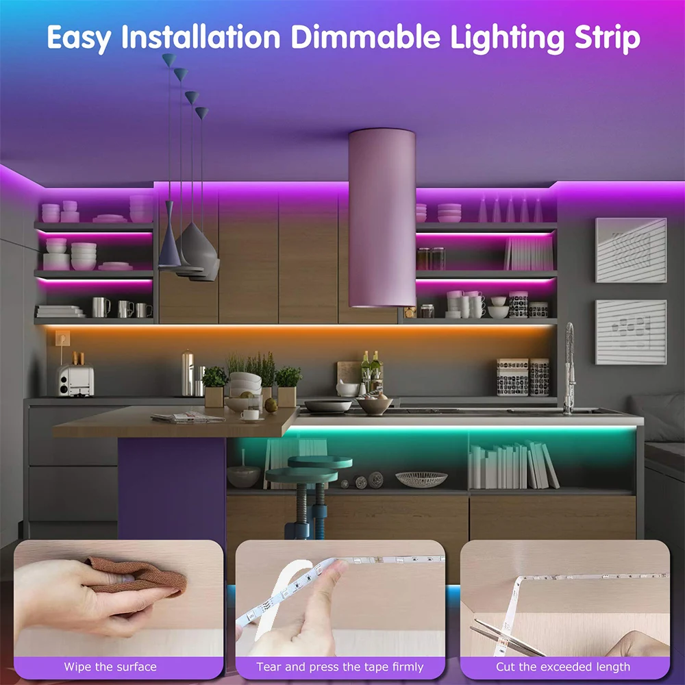 USB LED Strip Lights APP Control Color Changing 3535 RGB Led Light Flexible Lamp Tape for Room Decoration TV Backlight