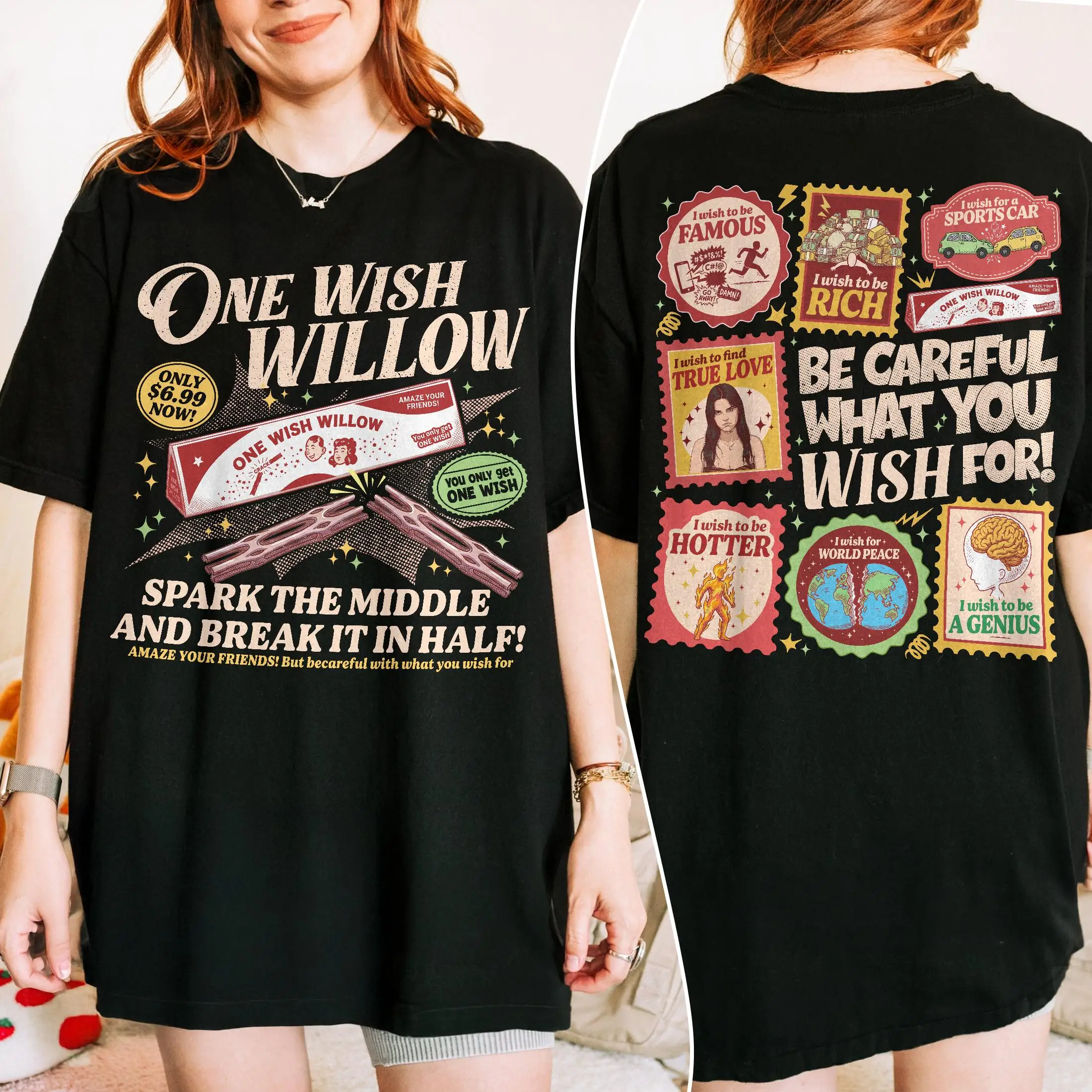 One Wish Willow Inspired T-Shirt, Romance Horror Movie Tshirt, Obsessed Be Careful What You Wish, Movie Fan Tee Shirt