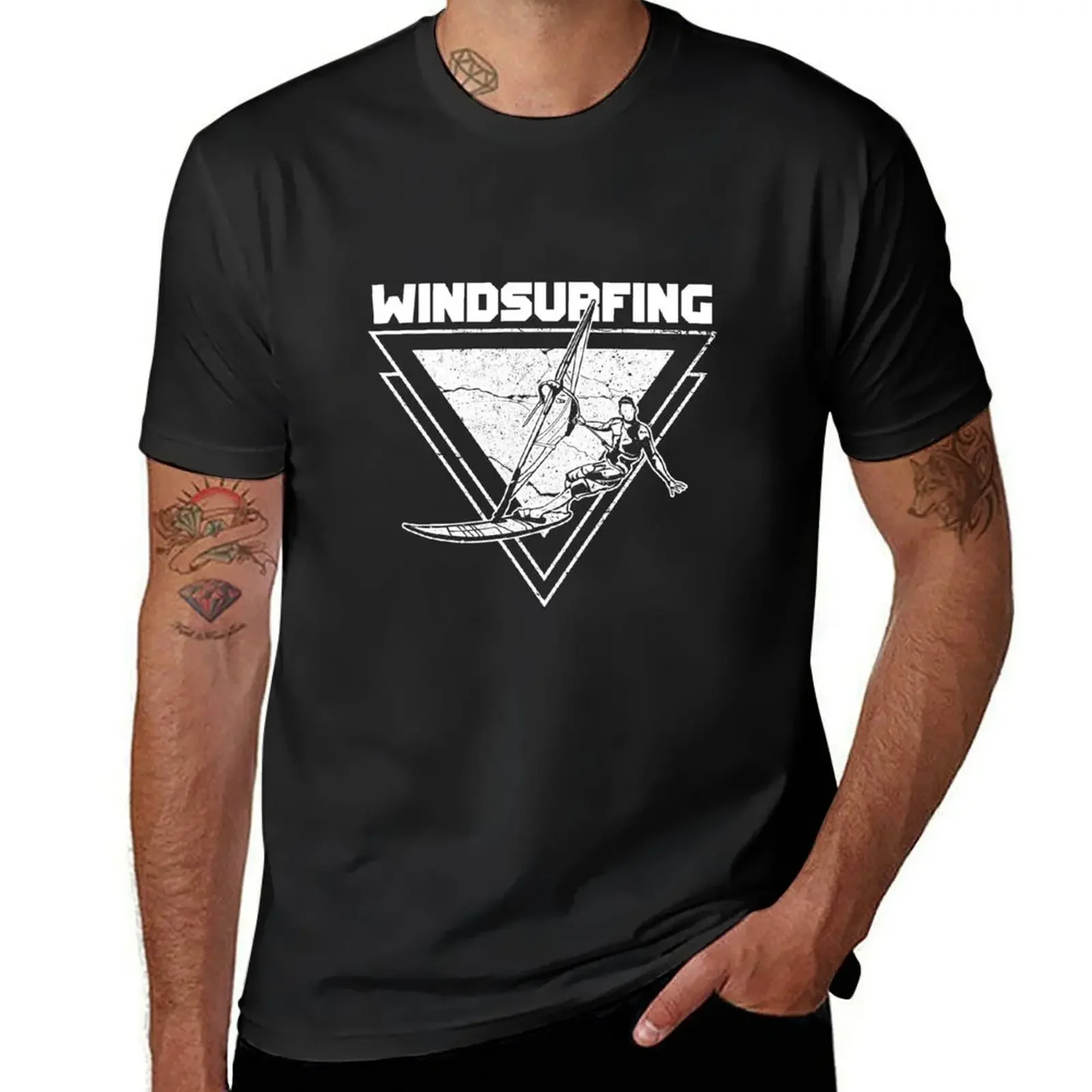 Windsurfing Water Sports Windsurfer Sailboarding Ocean T-Shirt custom shirt boys whites man clothes cotton t shirt men