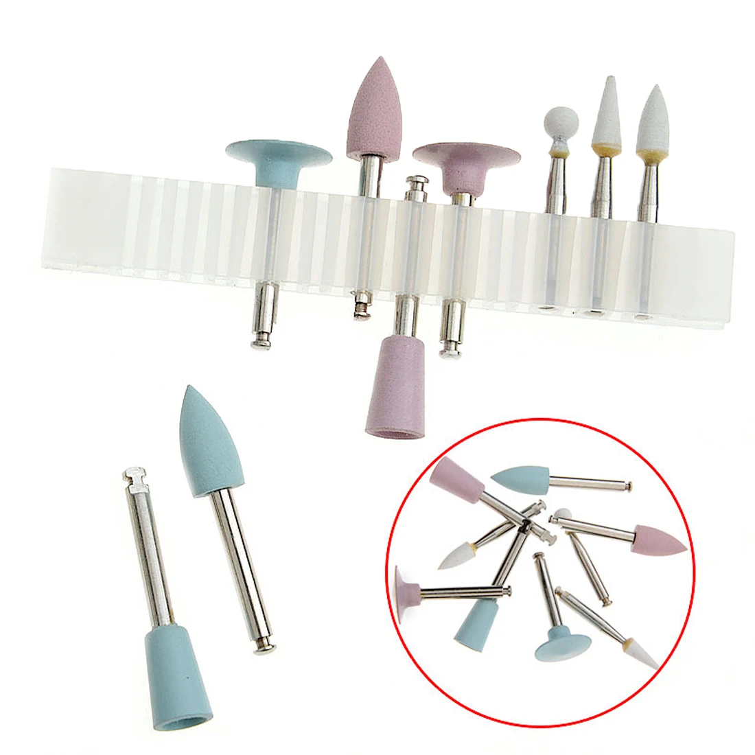 1Box Dental Composite Polishing For Low-Speed Handpiece Contra Angle Kit  RA0309 Oral Teeth Sanding Composite Polishing Set