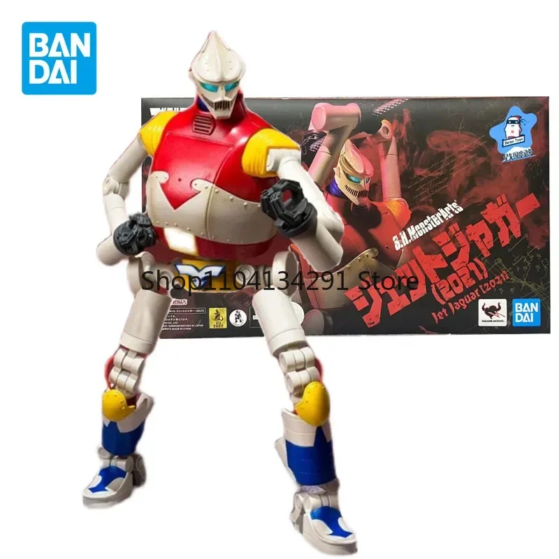 Bandai genuino SHM Godzilla: punto singular Jet Jaguar Robot articulaciones móviles Anime figuras de acción juguetes para niños niñas regalos