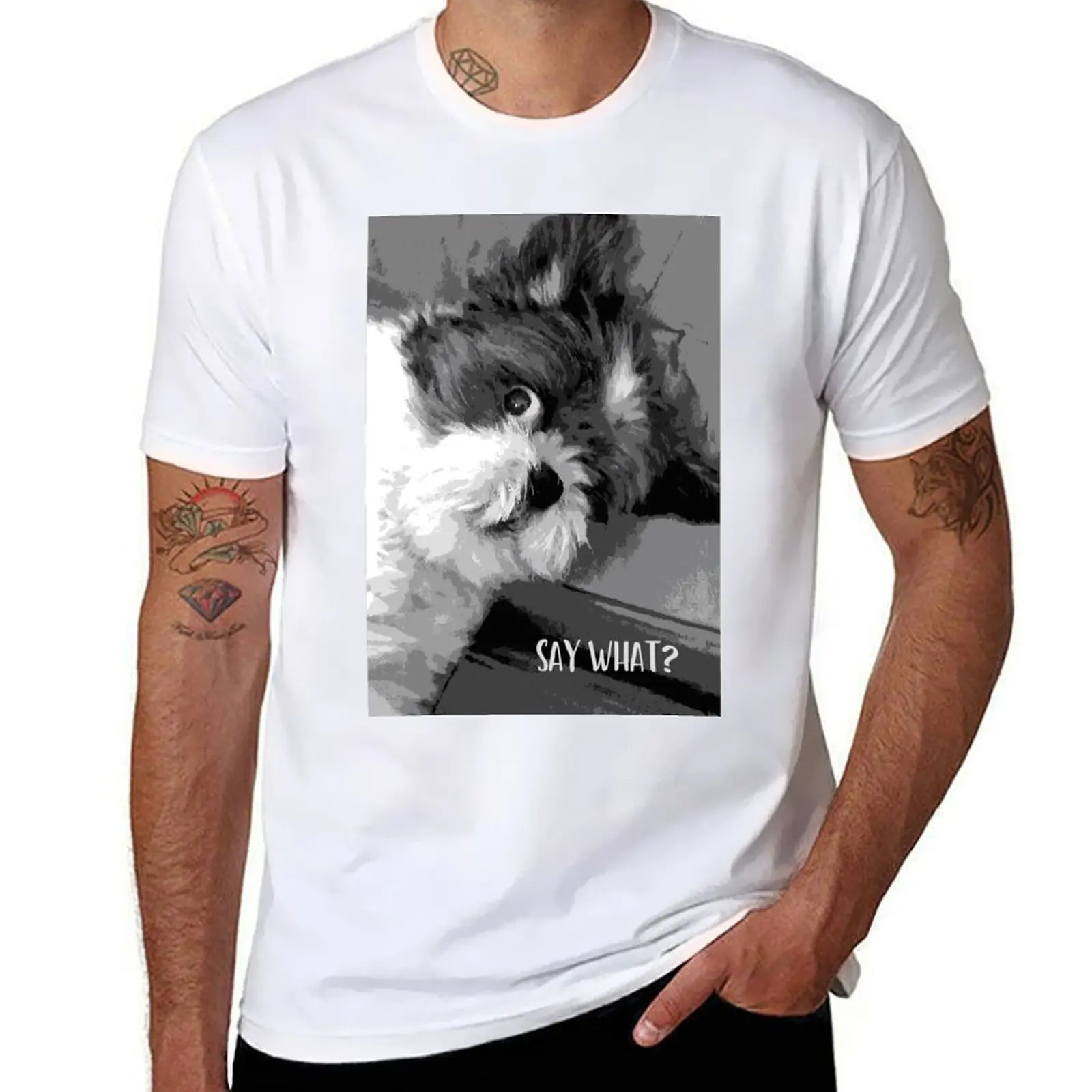 

Say What Cute Shih Tzu dog art T-Shirt mens graphic t shirts funny t shirts dark humor T-Shirt