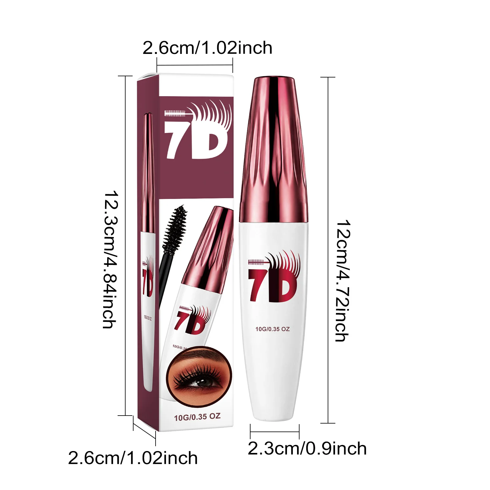 1/2Pcs 7D Volume Mascara Black Waterproof Sweatproof Lash Lengthener Curling Mascara Long Lasting Eye Makeup Cosmetics