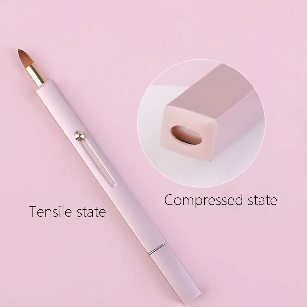 Aluminium Tube Retractable Lip/brow Brush Telescopic with Protect Cap Lip Gloss Brush Makeup Brush Golden&Black&Red&Pink