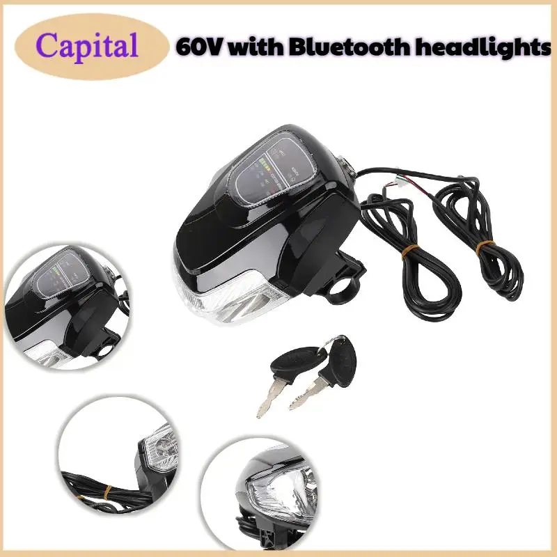 60V Angel Eye Bluetooth-Scheinwerfer Flying Tiger Beleuchtungsstrahler Fernlicht Geeignet für Citycoco Elektroroller