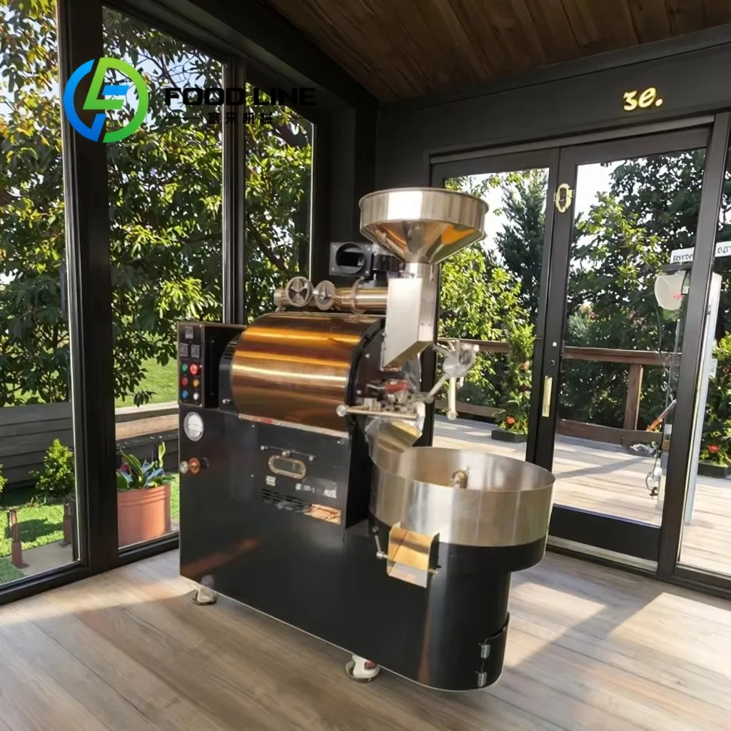 FL 5 كجم 6 كجم 10 كجم 12 كجم 15 كجم التجارية Tostadora De Cafe حبوب البن الكهربائية الغاز الصناعية تحميص ماكينة تحميص القهوة #3