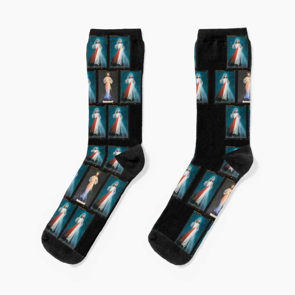 

The Divine Mercy, Jesus I trust in You, Saint Faustina, Divine Mercy Socks Men'S Winter Socks Warm Women'S Socks