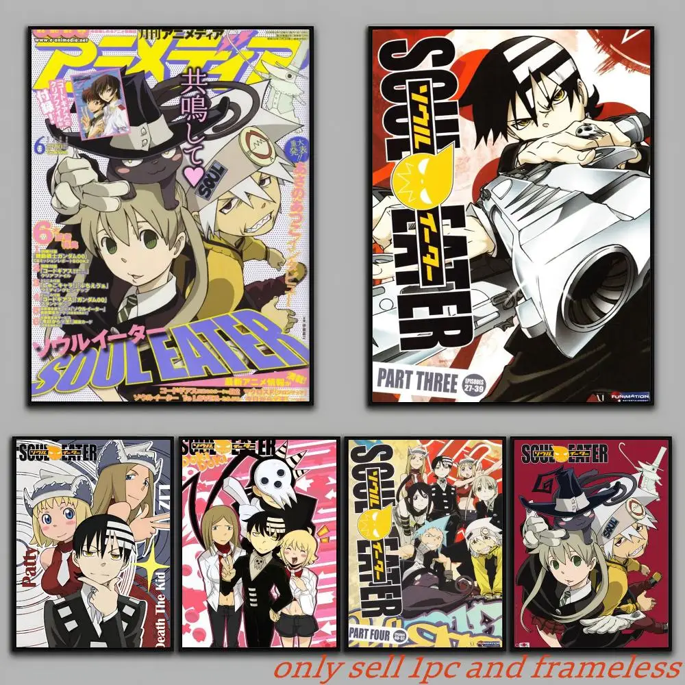 Anime Cartoon S-Soul Eater Poster Art with prints Home bedroom living room decoration gift
