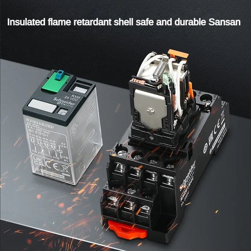 Schneider Intermediate Relay Rxm2lb2bd JD Rxm4lb2p7 F7 24V 220V 8 Feet 14 Feet