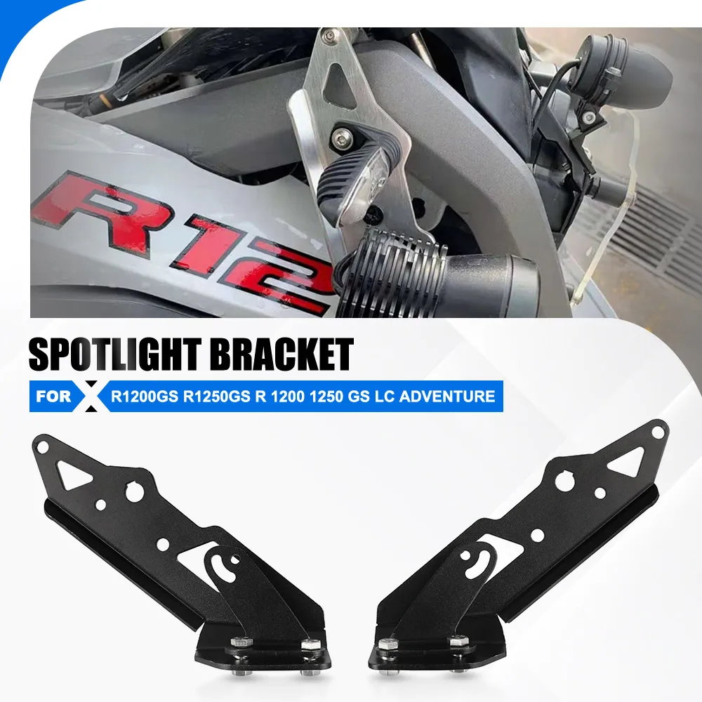 

For BMW R1200GS R1250GS R 1200 1250 GS LC ADVENTURE Motorbike Fog lamp Spotlight Bracket Holder Spot Light Mount 2013 2014-2018