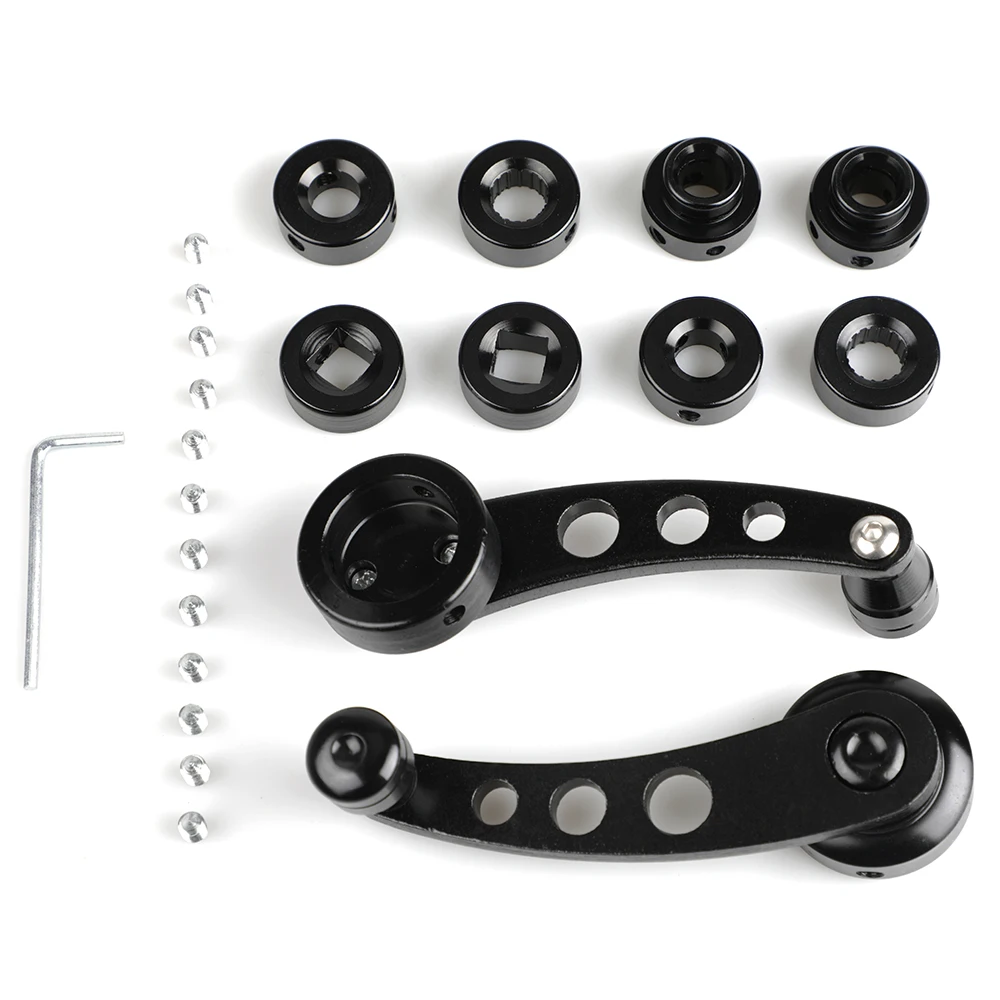 1Set Universal Car Window Crank Handle Replacement Aluminum Alloy Auto Window Glass Closer