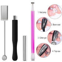 4PCS/Set Multi Functional Nail Art Magnet Stone Pattern Absorbing Nail Gel Crystal Magnetic Bar Major Nail Enhancement Tool Set