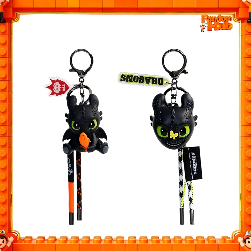 Genuine Dragon Toothless Keychain Movable Wings Light Up Cool Creative Bag Car Key Charm Model Toy Gift view 4