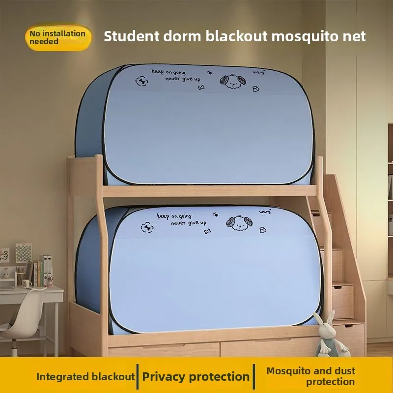 

Student Dormi Mongolian Tent Anti-Cold Strong Light Bloing Privacy Dust Proof Top Bunk Bed Sta No Installation Mosqui...