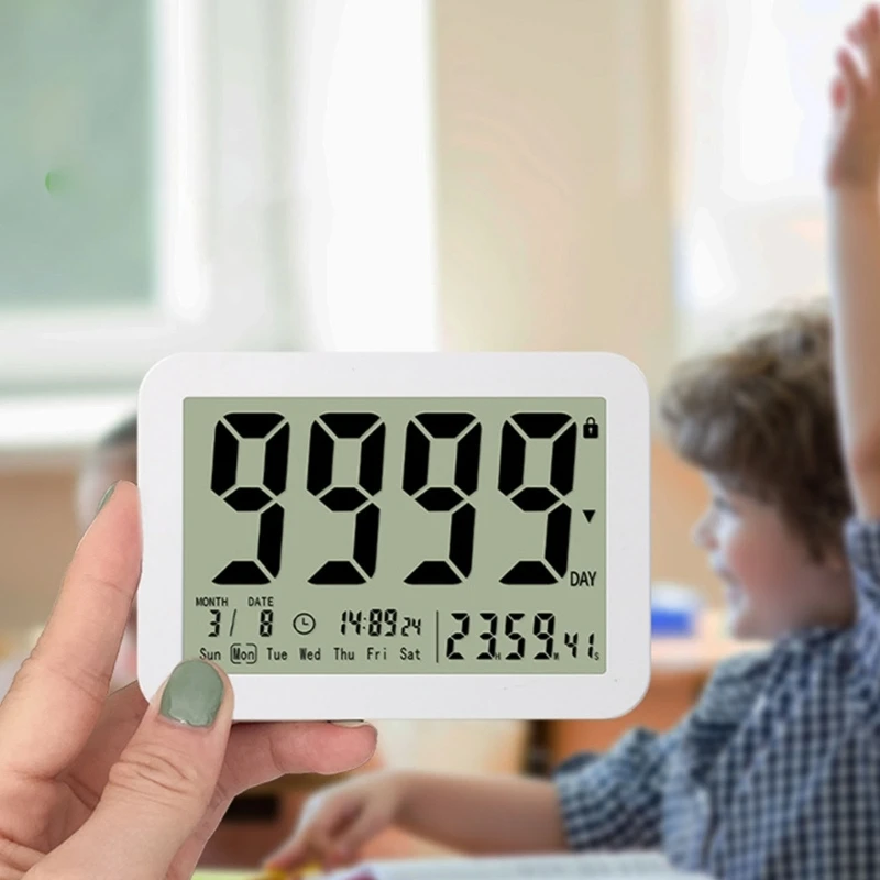 Large Screen Electronic Countdown Digital Timers 9999-Days Count Down Clock Classroom Timer Retirement Countdown Timer