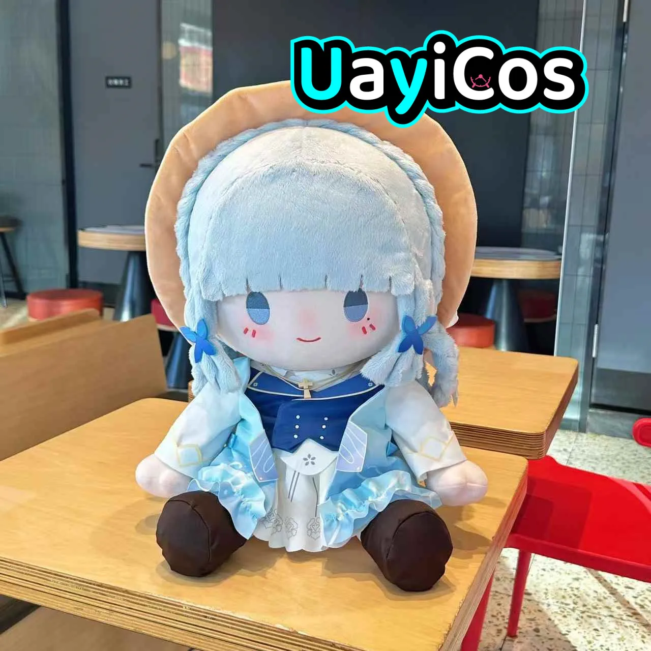 40cm Genshin Impact Kamisato Ayaka Cartoon Stuffed Plushie Plush Cotton Doll Clothes Pillow Game Anime Figure Toy For Kids Gifts