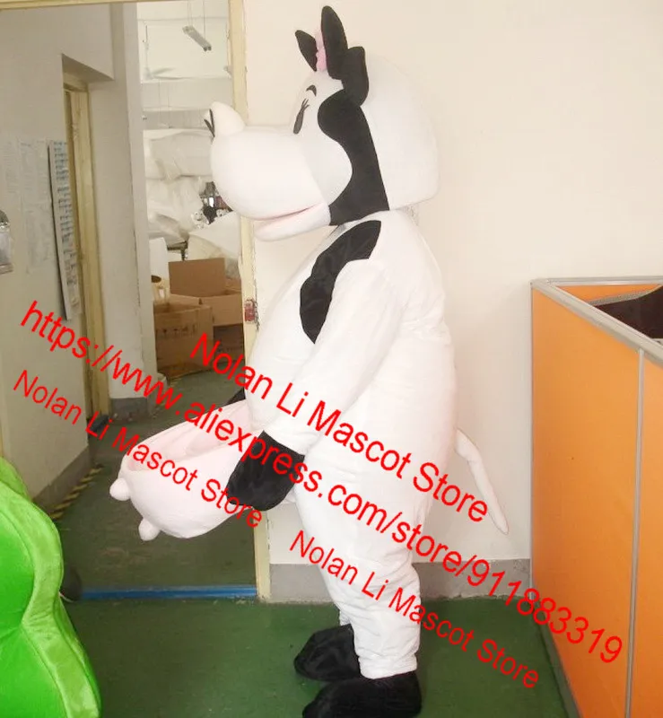 Hot Sale Adult Size EVA Material Helmet Cow Mascot Costume Cartoon Suit Cosplay Masquerade Birthday Party 823