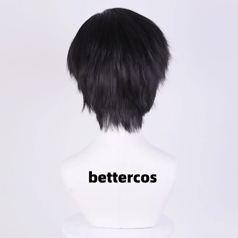 Alien Stage Anime Ivan Cosplay Black Sorrow Cosplay Black Wig Short Black Color Cos Wigs Heat Resistant Hair Wigs