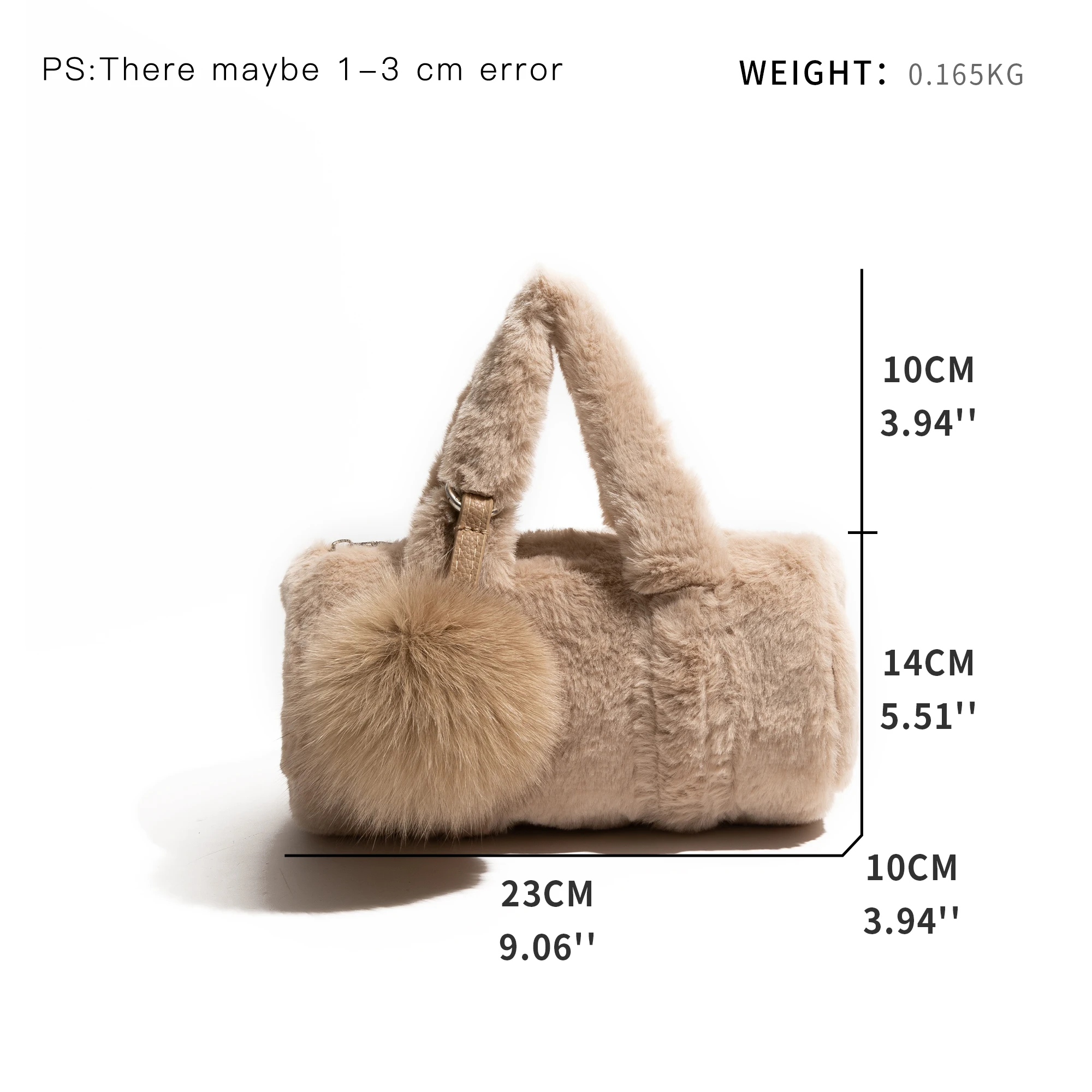 MABULA Faux Fur Shoulder Bag Luxury Designer Handbags Y2K Korean Luxury Fashion Fury Cute Fury Bag Female Simple Handbags