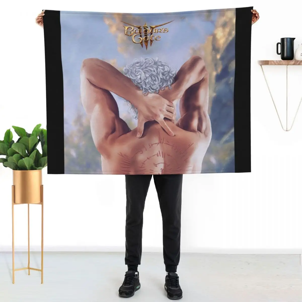 Astarion back Throw Blanket Long Lasting Soft Plush Blanket for Daily Use