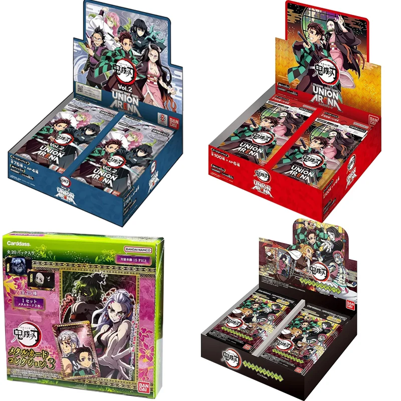 

BANDAI Demon Slayer Kimetsu No Yaiba Japanese Metal Card Series Booster Box Trading TCG Card Game Booster Set