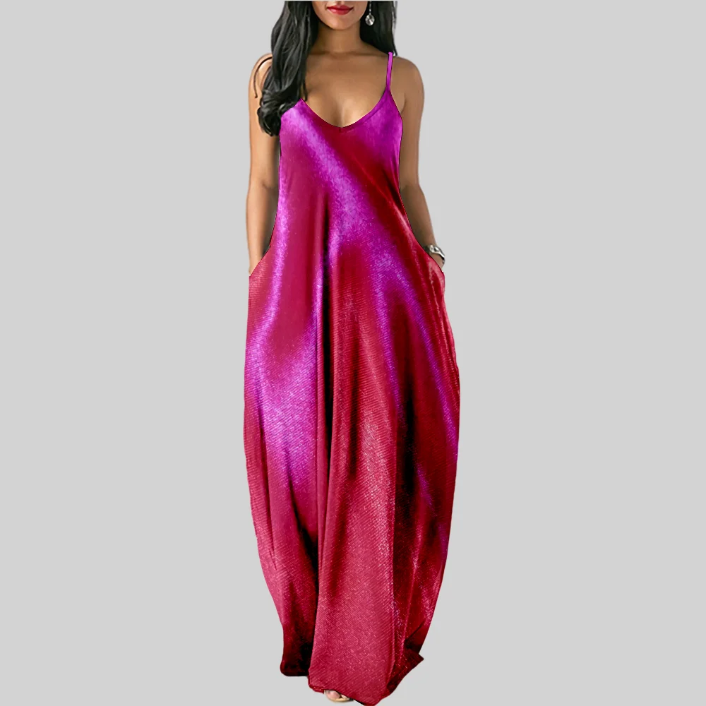 SOJINM Kleid Für Frauen Halter Neck Sommer Drucken Bunte Ärmel Midi Backless Partei Sexy Kleider Strand Casual Streetwear