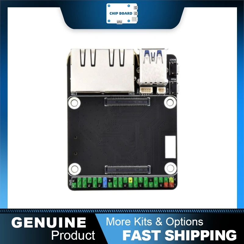 Waveshare CM5 Mini Base Board, Dual Gigabit Ethernet, Compact Raspberry Pi Compute Module 5 Kit (CM5 Not Included)