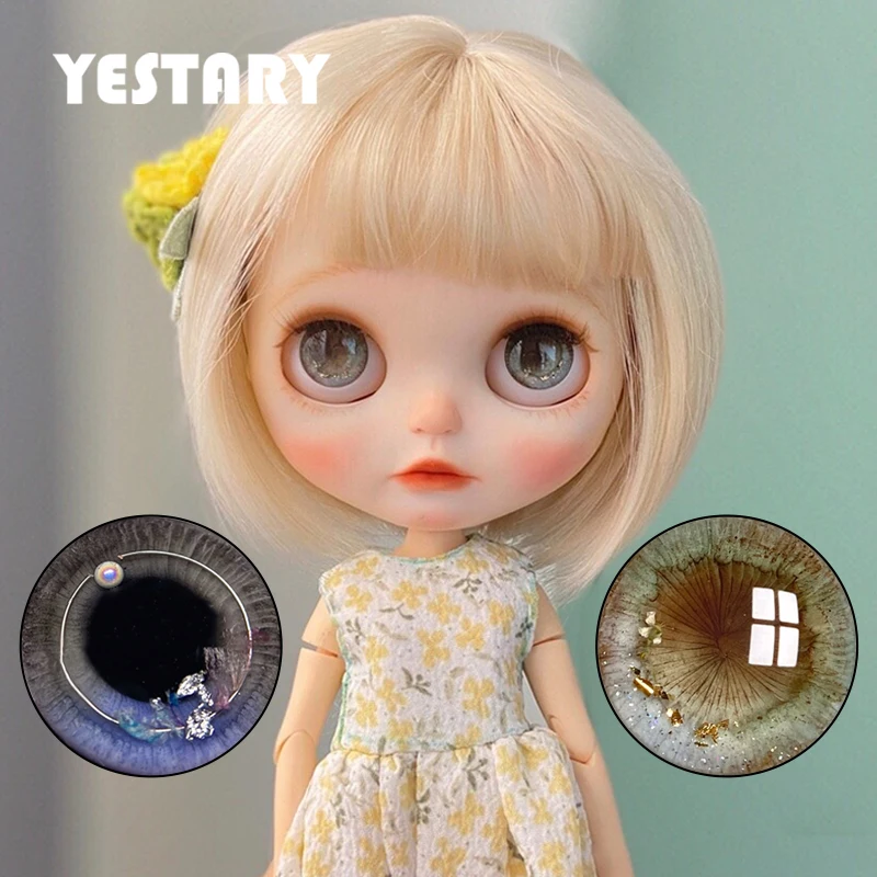 

YESTARY Blythe Eyes For Toys BJD Doll Accessories Magnet Eye Pieces DIY Handmades Dried Flower Drip Glue Blythe Dolls Eye Pieces