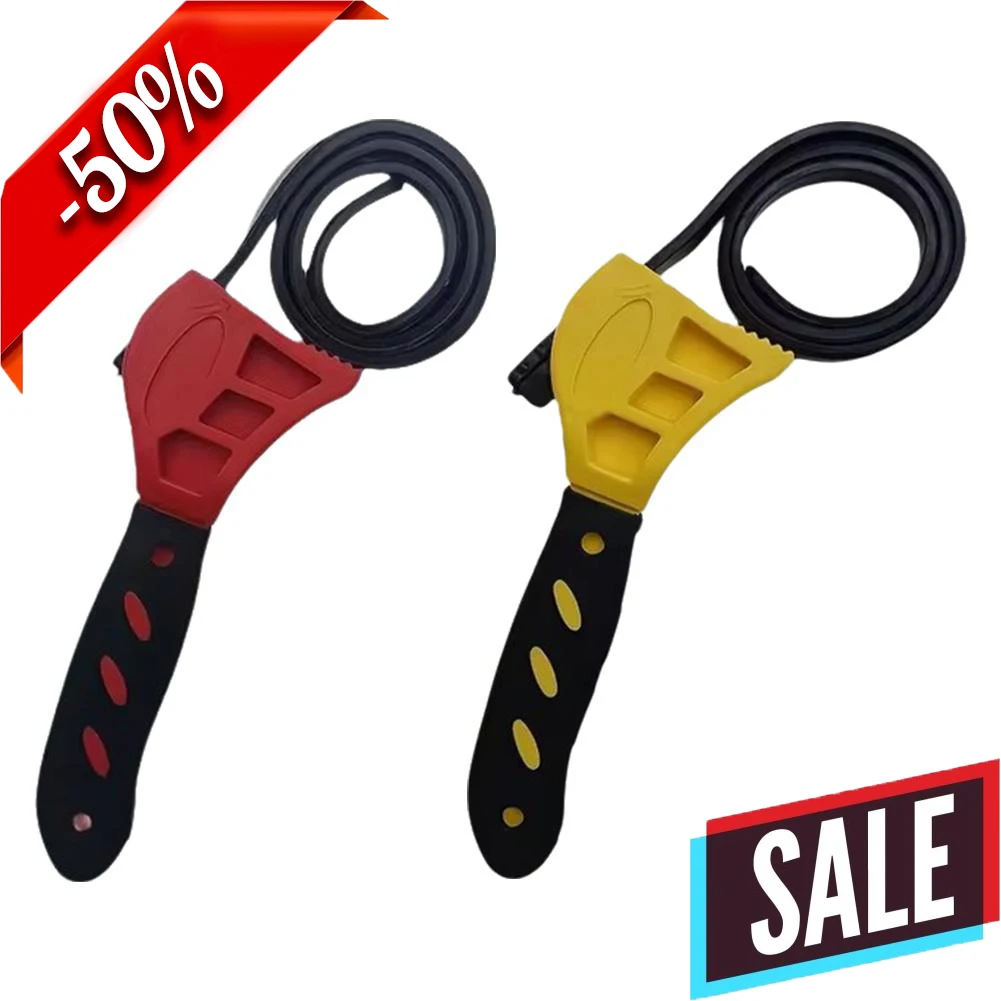 

Strap Wrench Adjustable Rubber Strap Wrench Upgrade 6 Inch Reinforced Rubber Belt Jar Opener for Weak Hands Old Men