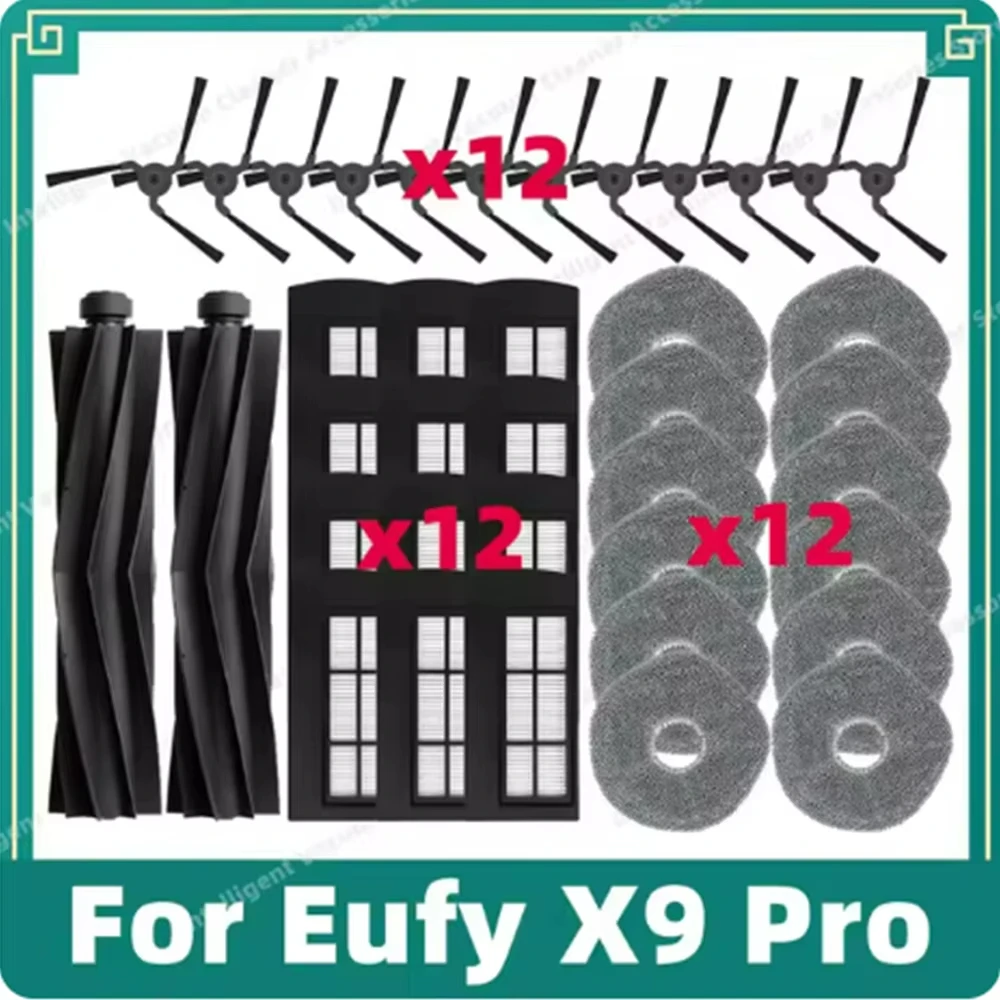 

Compatible For Eufy X9 Pro Vacuum Cleaner Side Brush Hepa Filter Mop Cloth Rag Accessories Replacement Spare Parts