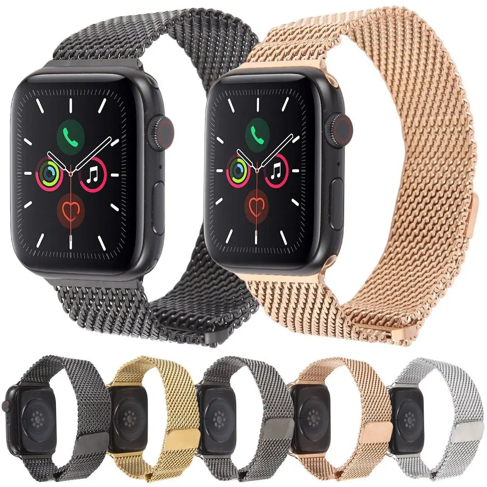 

Milanese Watch Straps for Apple Watch Ultra Bands S10 9 8 7 Coarse Mesh Magnetic Bracelets Apple Watch 6 5 4 3 2 1 SE Correas