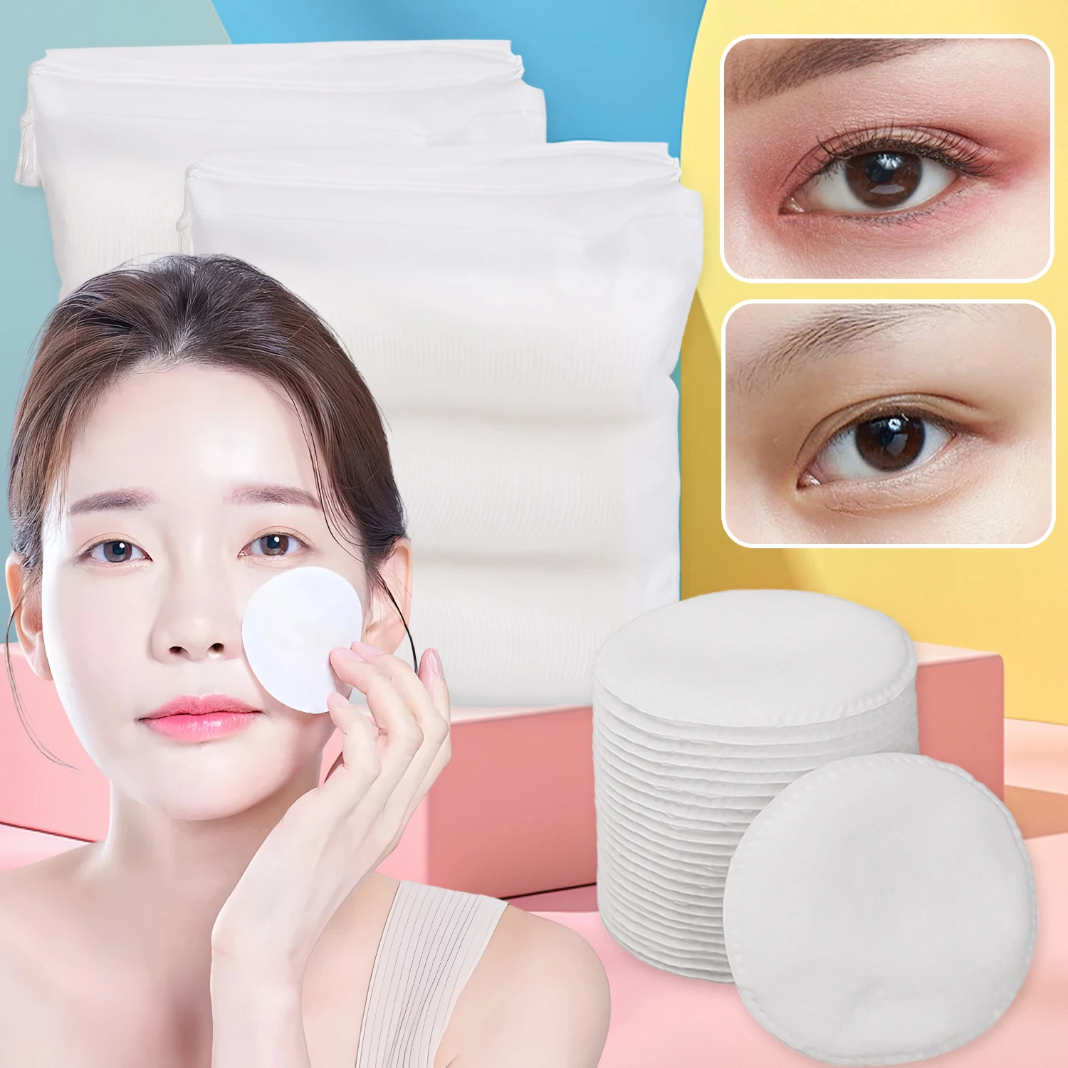 Einweg doppelseitige kosmetische Wattepads weiche atmungsaktive runde tägliche Gesichtsreinigung Make-up Nagellack entfernen Pads Werkzeuge