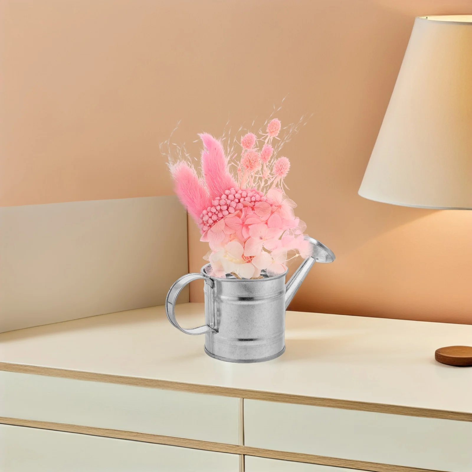 

4 Pcs Galvanized Bucket Small Metal Pail Tinplate Flower Pot Mini Planter Rustic Garden Decor Storage Keg Durable Design