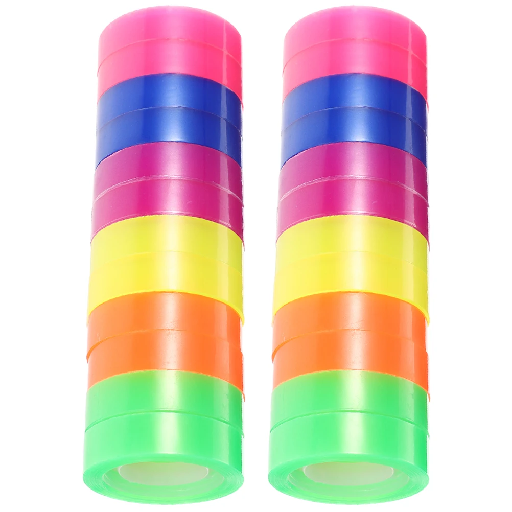 24 لفة شريط شفاف شفاف التصاق قوي مكتب القرطاسية المنزلية هدية التفاف شريط عزل لفات أشرطة القرطاسية واضحة