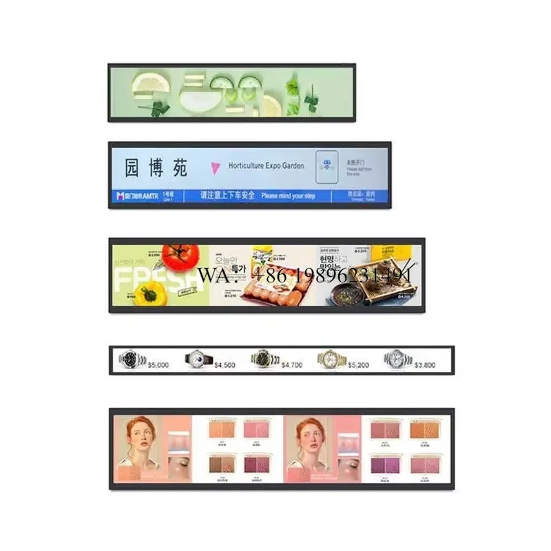 19 23 24 35 36 48 Inch ultra Wide Wall Mount Stretched bar LCD Android Stretched bar LCD Advertising