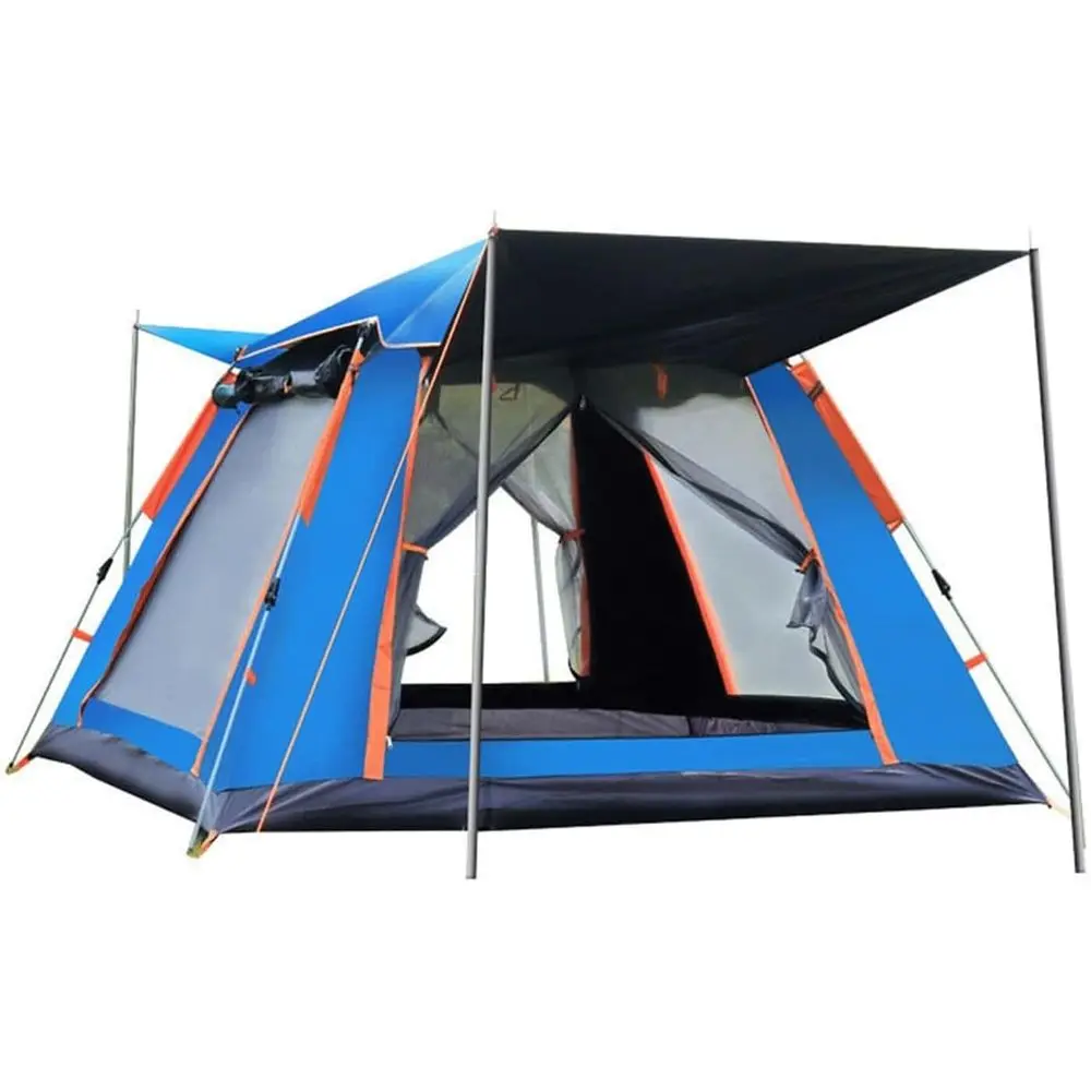 

4-6 Person Automatic Pop-Up Tent for Camping, Hiking, and Outdoor Adventures in Blue