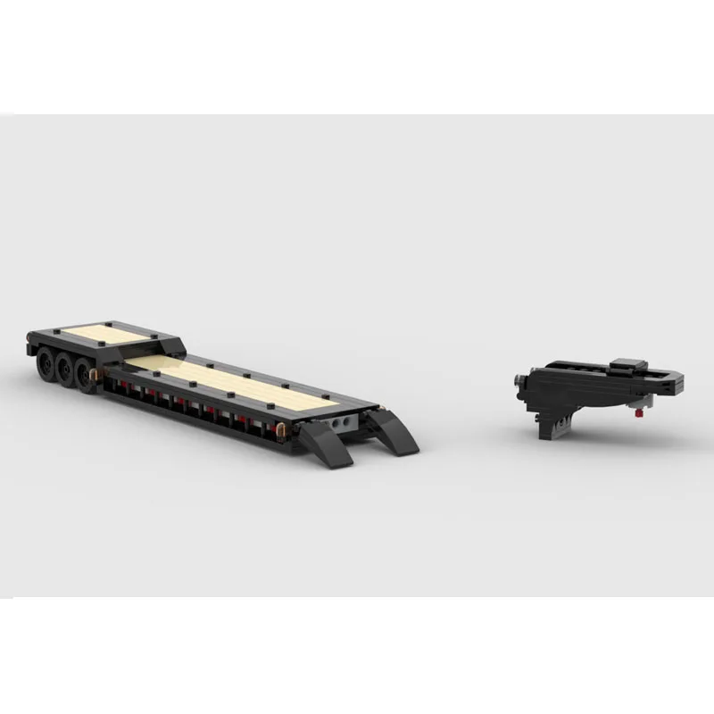New Classic Popular MOC-208837 Transportation Low-loader Trailer Model, 313 Parts, Custom, Birthday, Adult, Christmas Toy Gift