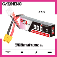 GAONENG GNB 300mAh 2S HV LiPo Battery  80C/160C  7.6V  XT30  for TurboBee CineWhoop  Happymodel Crux3  iFlight CineBee
